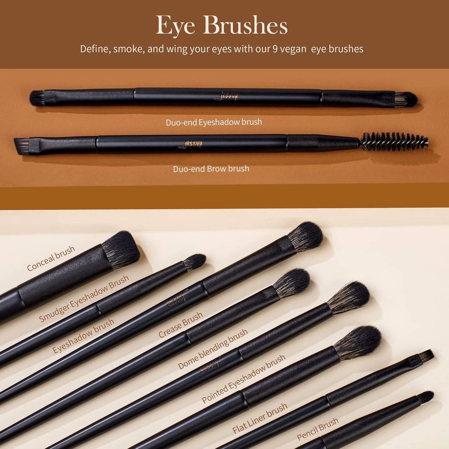 Makeup Brushes Set  Make up Brushes 14Pcs Black Kabuki Foundation Eyeshadow Contour Concealer Powder Eyeliner Crease Eyebrow Blending Brush, T336