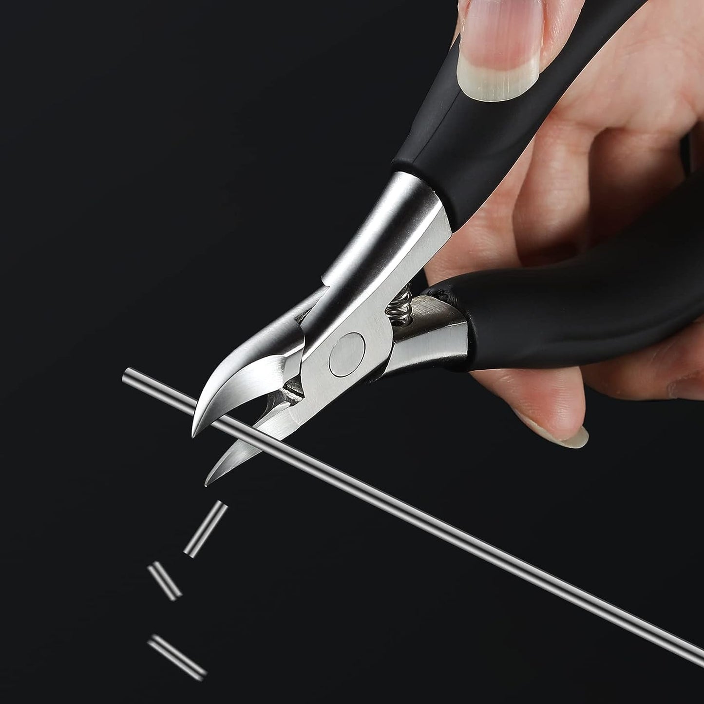 Ingrown Toenail Clippers - Precision Thick Toe Nail Clipper for Ingrown and Curly Nails, Comfort Grip Fingernail Clipper, Ergonomic Handle Toenail Scissors for Seniors