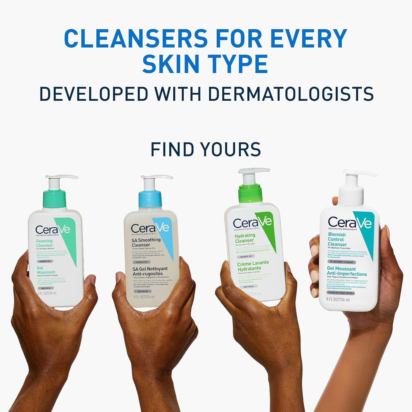 Blemish Control Cleanser Gel Face Wash for Blackheads, Blocked Pores & Acne-Prone Skin, 2% Salicylic Acid + Niacinamide + Purifying Clay + Ceramides, Lightweight + Oil-Absorbing, 236Ml