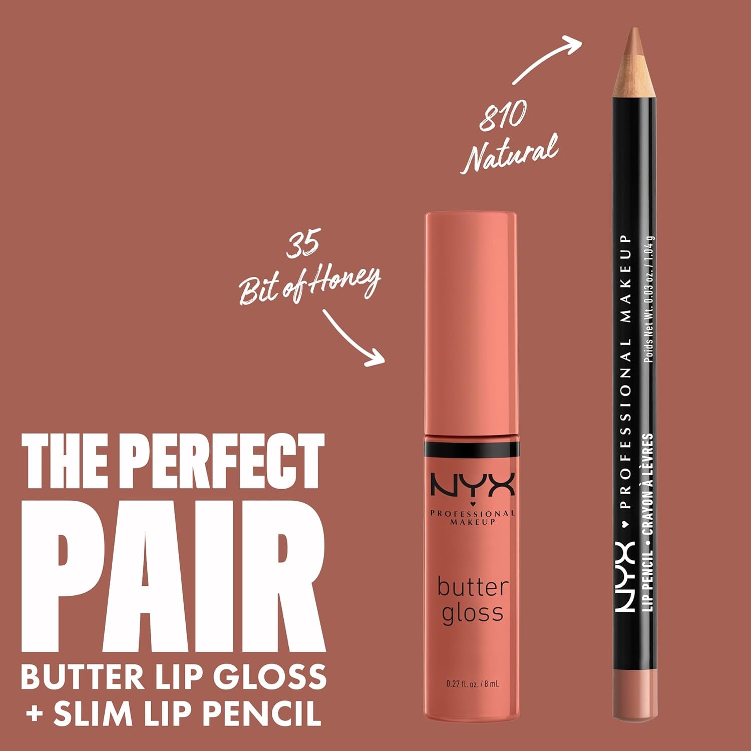 Butter Gloss, Non-Sticky Lip Gloss - Bit of Honey (Peach Nude)