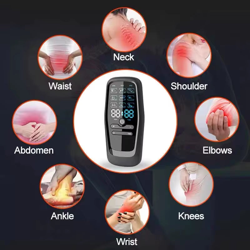 Professional Physiotherapy Tens Electrical Muscle Stimulator Electrodes Pulse Relaxing Massager with Personal Care Meridian Mass