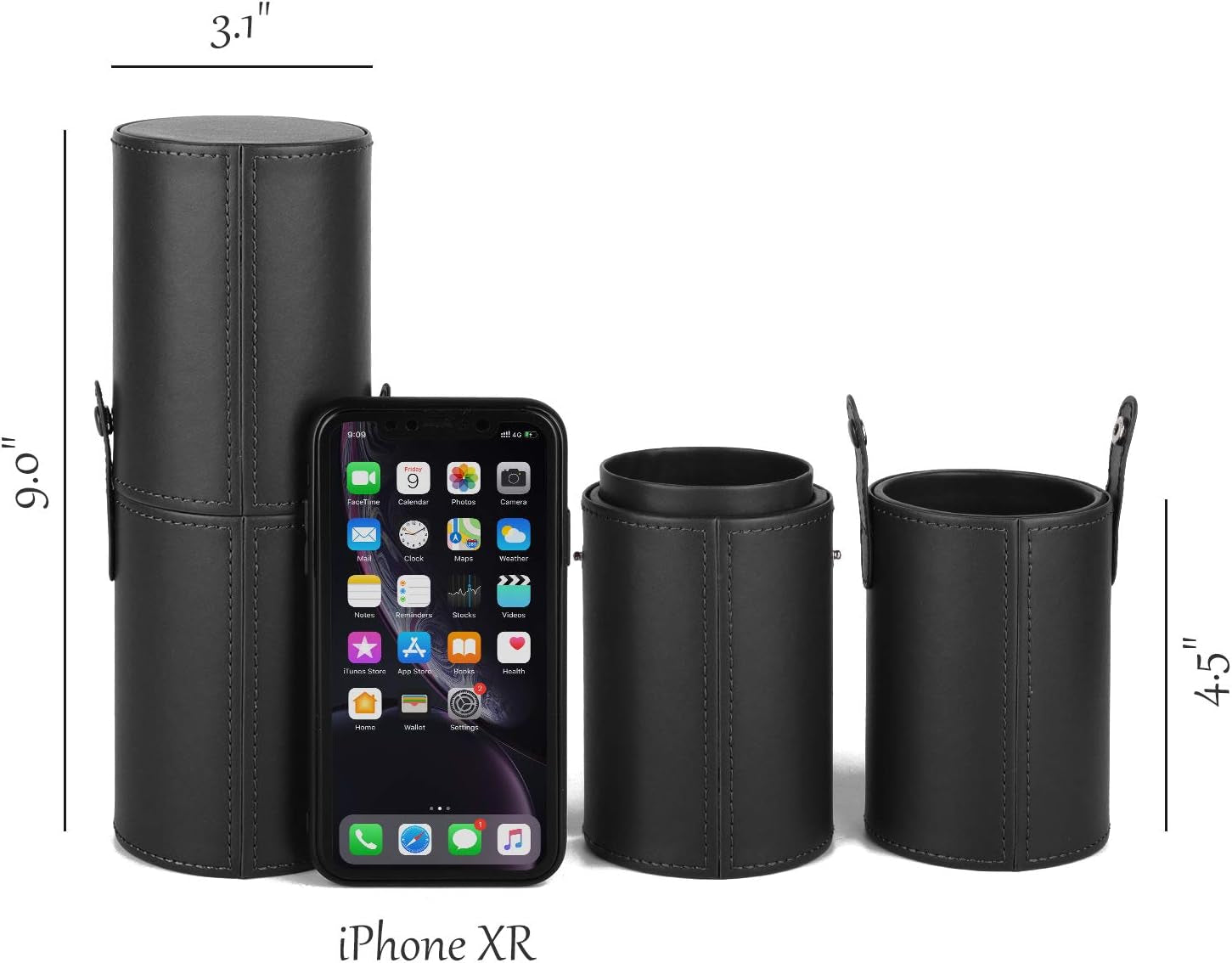 Makeup Brush Holder Travel Brushes Case Bag Cup Storage Dustproof for Women and Girls (Y-Black)