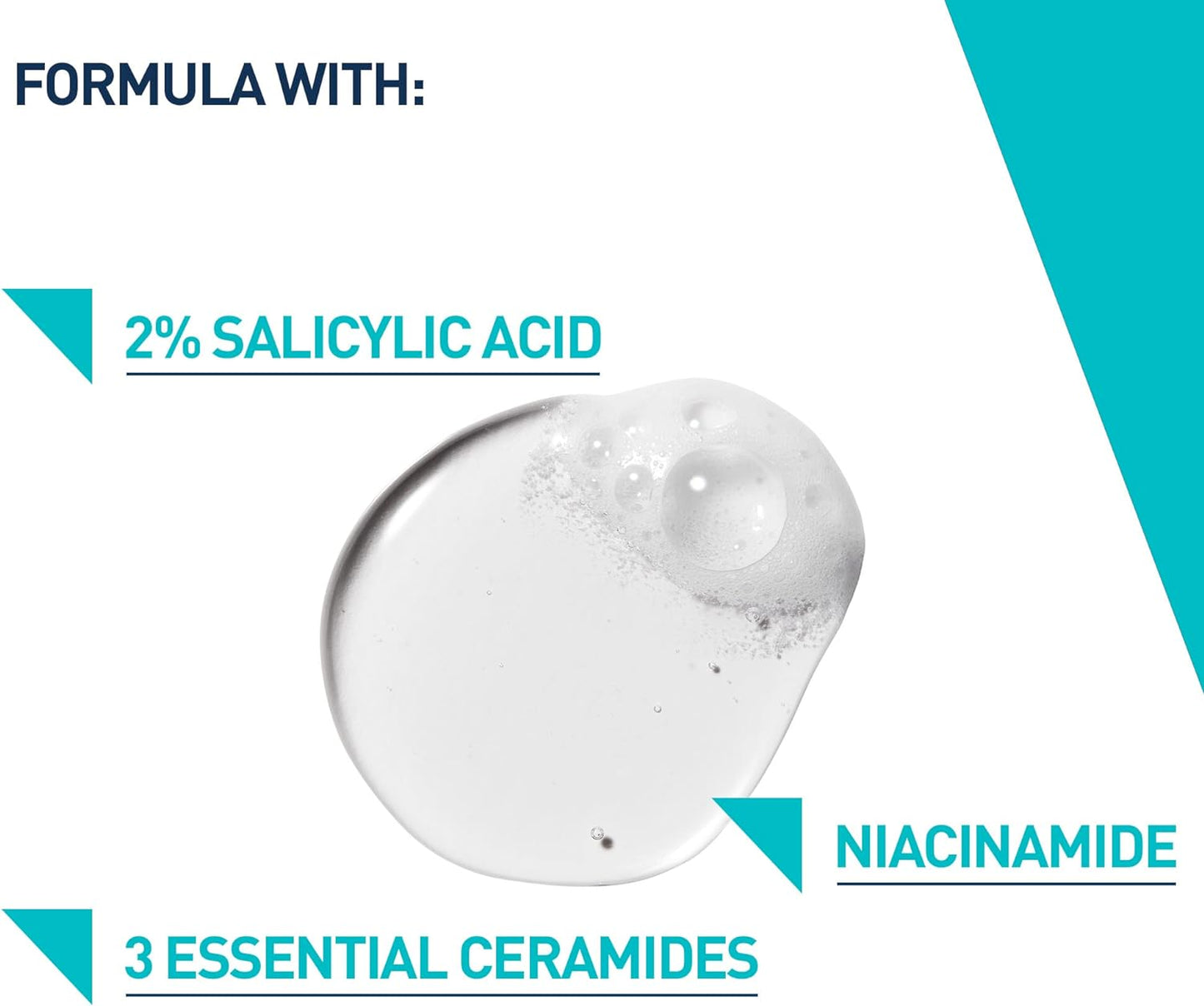 Blemish Control Cleanser Gel Face Wash for Blackheads, Blocked Pores & Acne-Prone Skin, 2% Salicylic Acid + Niacinamide + Purifying Clay + Ceramides, Lightweight + Oil-Absorbing, 236Ml