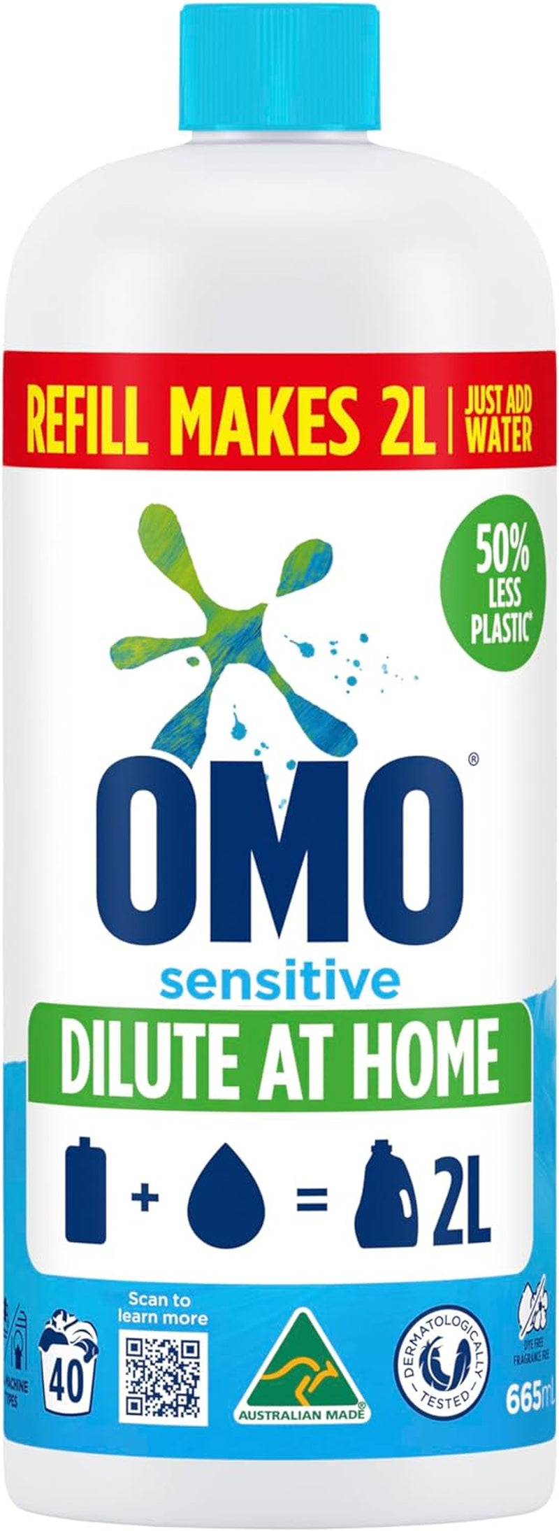 Laundry Liquid Dilute at Home Refill Sensitive 665Ml (40 Washes)