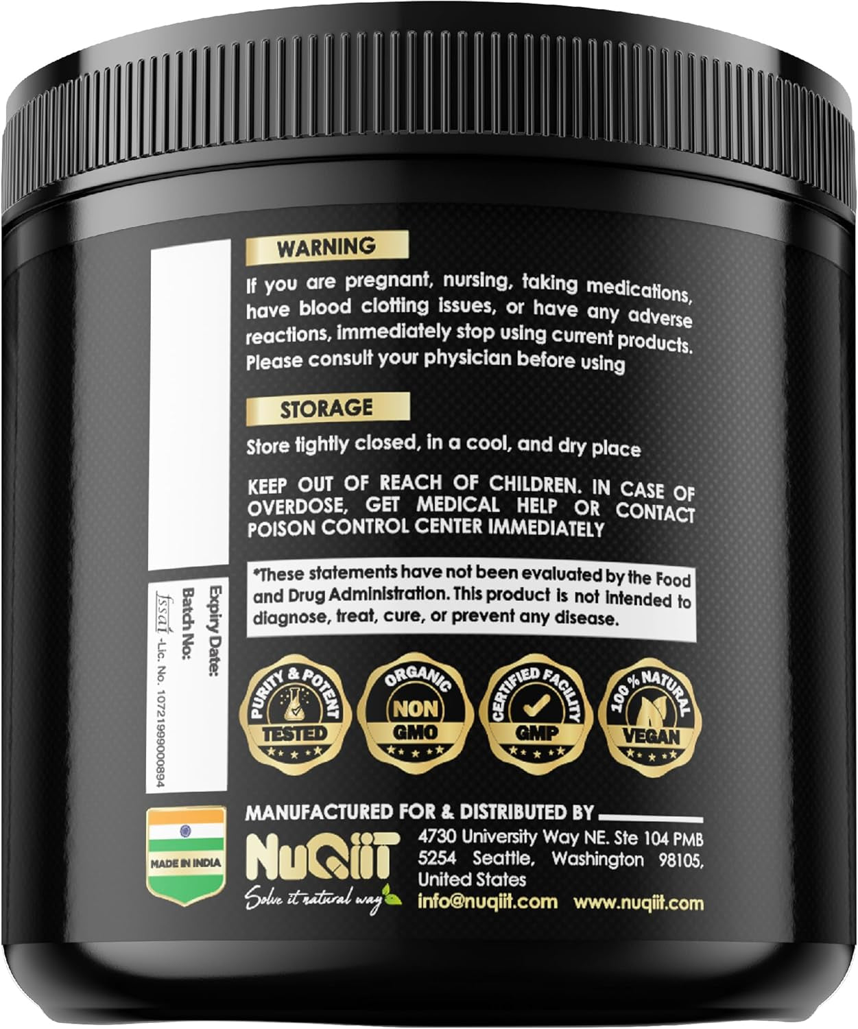 Organic Ashwagandha Capsules 15000Mg Irish Sea Moss 3000Mg Apple Cider Vinegar 3000Mg & More - Support Strength, Brain Health & Immune System - 120 Vegan Capsules