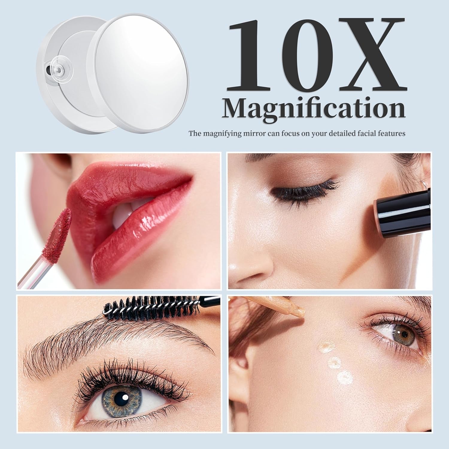 Vanity Mirror with Lights Lighted Makeup Mirror with 15 Dimmable LED Bulbs,3 Color Lighting Modes,Usb Charging Port Touch Control,Sturdy Metal Frame Design 22.8X18 Inch,White