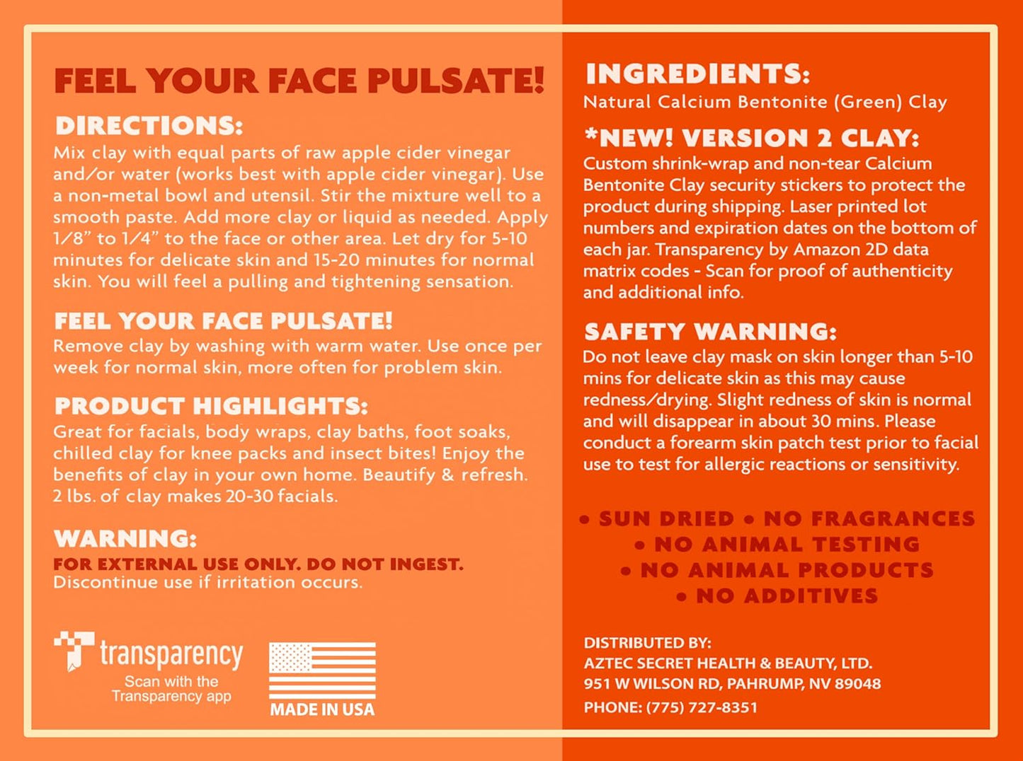 Indian Healing Clay by  for Unisex - 2 Lb Clay, 908 Gram