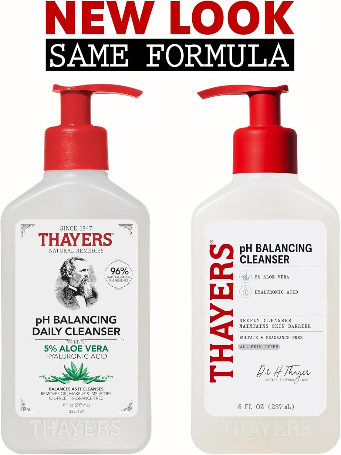 Ph Balancing Daily Cleanser, Face Wash with Aloe Vera, Gentle and Hydrating Skin Care for Dry, Oily, or Acne Prone Skin, 8 FL Oz.