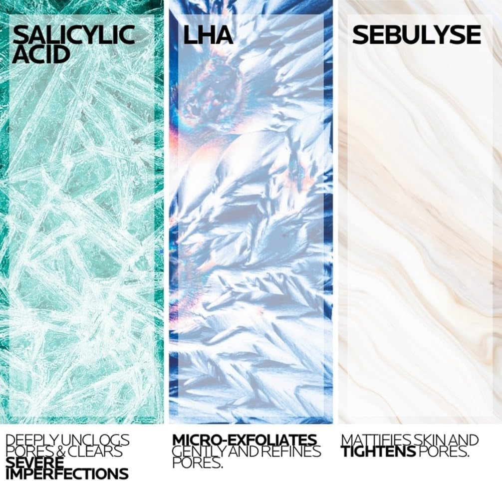 La Roche-Posay Anti-Acne Moisturiser, Anti-Shine, Anti-Enlarged Pores, Sebo-Controling Moisturiser, Effaclar Mat, 40Ml